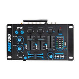 Pyle Wireless DJ Audio Mixer - 3 Channel Bluetooth Compatible DJ Controller S...