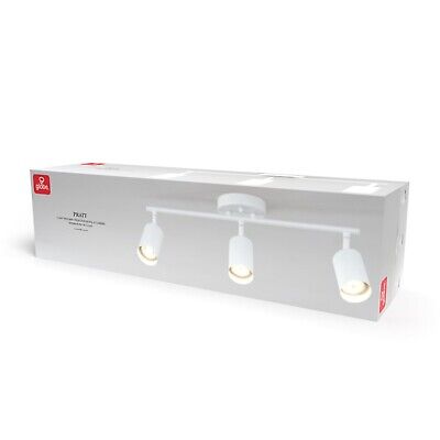 Globe Electric 64000092 21" 3-Light Track Lighting, Matte White, Pivoting Sha...