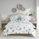 Harbor House 100% Cotton Duvet Cover, Seashells Duvet Cover Set &#8211; Light We