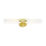 Livex Lighting Aero Steel 2 Light Wall Sconce for home decor, 1 Satin Brass F...