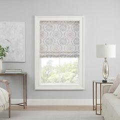 Waverly Adonis Medallion 100% Blackout Roman Shade, Cordless and Noise Reduci...