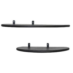 Bloomingville 24 Inches and 19 Inches Mango Wood and Metal Organic Shaped Flo...