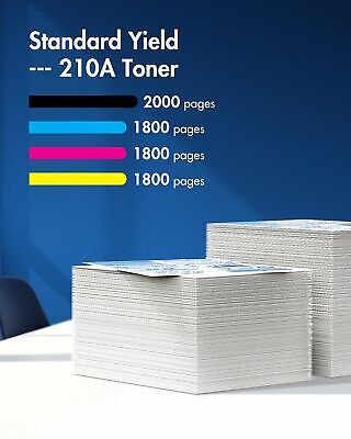 210A 210X Toner Cartridges 4 Pack | Replacement for HP 210A 210X Compatible w...