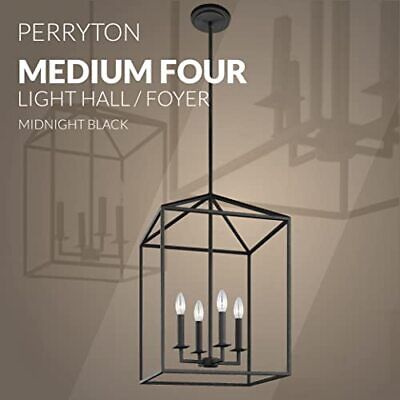 Generation Lighting 5115004-112 Perryton Medium Four - Light, Midnight Black