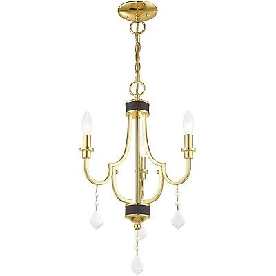 Livex Lighting 41273-02 Glendale - Three Light Mini Chandelier, Polished Bras...