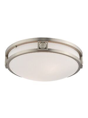 Livex Lighting 4487-91 Titania 2-Light Ceiling Mount, Brushed Nickel