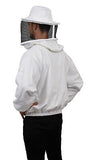 Humble Bee 310 Polycotton Beekeeping Jacket with Round Veil Crystal White