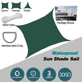 13' *20' Waterproof Sun Shade Sail Canopy Awning Shelter, 95% UV Block Water ...