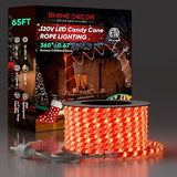 Shine Decor Candy Cane LED Rope Light for Christmas, 360&#176; Rope Lighting -4F