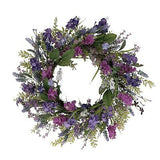 Puleo International 24" Artificial Lavender Floral Spring Door Wreath