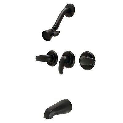 Kingston Brass KB6230LL Legacy Tub and Shower Faucet, Matte Black