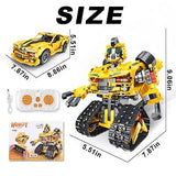 2-in-1 Build a Robot Kit,901 Pieces Remote & APP Controlled Robot or Race Car...