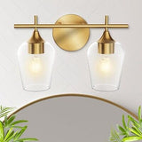 Hamilyeah Gold Bathroom Lighting Fixtures Over Mirror, 2 Light Vanity Lights ...