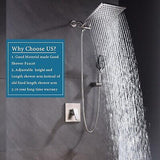 Shower Faucet Set Brushed Nickel Rough-in Anti-Scald Pressure Balanced Valve ...