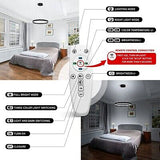 Modern LED Chandelier,60W Black Chandelier 1-Ring,Dimmable 3000K-6000K Round ...