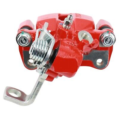 TRQ Rear Right Brake Caliper w/Bracket Performance Red Passenger Side Compati...