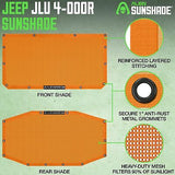 Alien Sunshade Jeep Wrangler Sunshade JLU (2018-2023) - Front & Rear Jeep JL ...