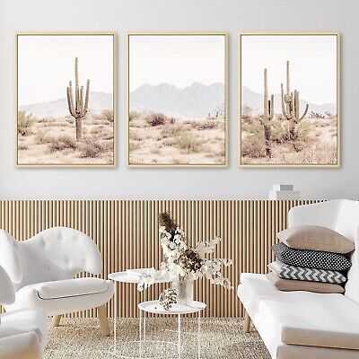 Sonoran Desert Landscape Wall Art Cactus Wall Art Decor Saguaro Cactus Pictur...