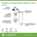 Symmons 6705-1.5-TRM Identity 2-Handle 1-Spray Shower Trim with 1-Spray Hand ...