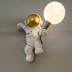 CraftThink LED Wall Sconce, Astronaut Style LED Wall Sconce Child Resin Carto...