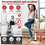 1200 RPM Electric Spin Scrubber with Battery, 3 Speed Power Spin Scrubber for...