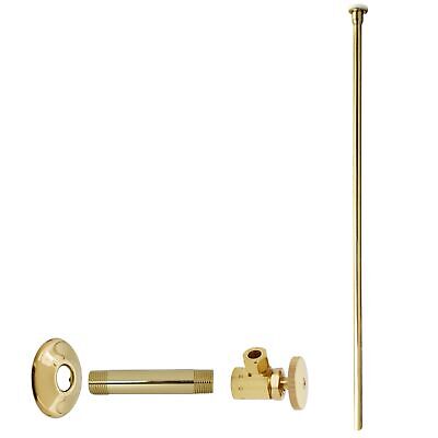 Westbrass Flat Head Toilet Kit with Round Handles, 1/2" IPS x 3/8" OD x 20", ...