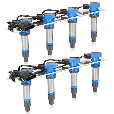 2 Set Blue Set of 2 Ignition Coil 4.6L Pack Compatible with 2004 Cadillac DeV...