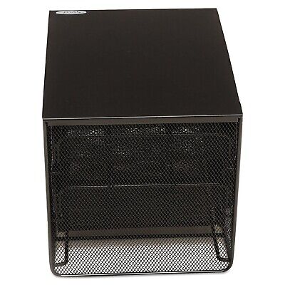 Safco Products 3275BL Onyx Mesh Hospitality Organizer, 3 Drawer, Black