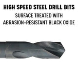 Drill America 33.00mm Reduced Shank High Speed Steel Drill Bit with 1/2" Shan...