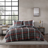 Eddie Bauer - Queen Comforter Set, Reversible Plaid Bedding with Matching Sha...