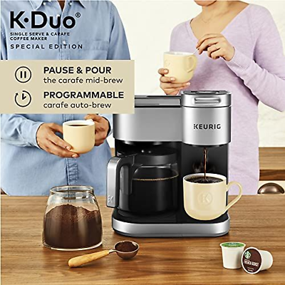 Keurig® K-Duo Special Edition Single Serve K-Cup Pod & Carafe 12-Cup, Silver