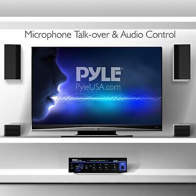 Pyle Home Compact Public Address Mono Amplifier - Professional 50W Mini Home ...