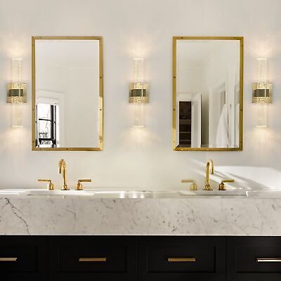 Bathroom Sconce Wall Lighting - Modern Gold Wall Sconce Crystal Wall Light 30...