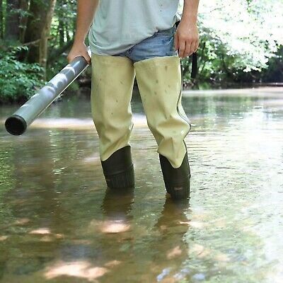 FROGG TOGGS Bull Frogg 3-ply PVC Canvas Bootfoot Hip Wader, Cleated or Felt 9