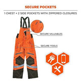 Ergodyne GloWear 8928 Insulated Thermal Bib Overalls, High Visibility, Weathe...