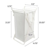 Yamazaki Home Laundry Hamper Clothes Basket Liner | Steel + Cotton, Medium, W...