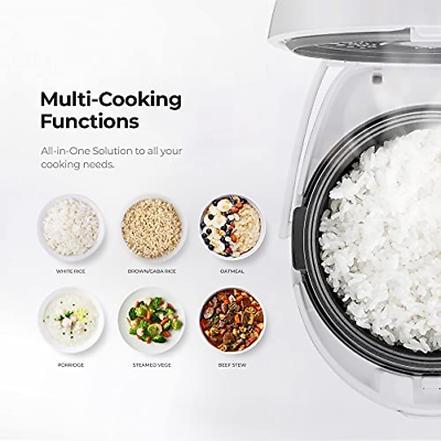 CUCKOO CR-0810F | 8-Cup (Uncooked) Micom Rice Cooker | 9 8 cups, White/Silver