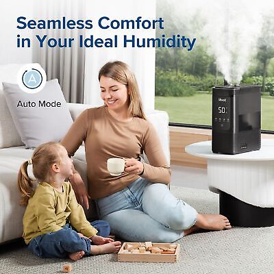 LEVOIT 6L Smart Warm and Cool Mist Humidifiers for Home Bedroom, 60H Runtime ...