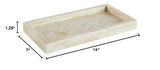 47th & Main Herringbone Trays Bone Inlay Beautiful Decorative Tray for Home D...