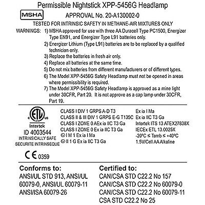 Nightstick XPP-5456G Intrinsically Safe Permissible Dual-Light Multi-Function...