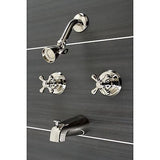 Kingston Brass KB246AXPN Magellan Tub and Shower Faucet, Polished Nickel, 72 ...