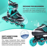 PAPAISON Adjustable Inline Skates Boys Ages 4-12, Roller Skates for Girls Kid...