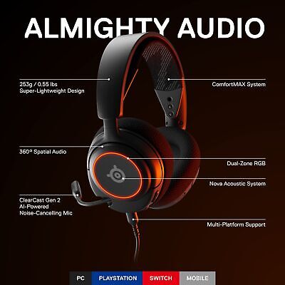 SteelSeries New Arctis Nova 3 Multi-Platform Gaming Headset - Signature Arcti...