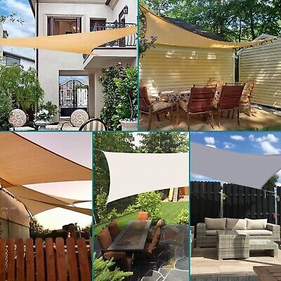 13' *20' Waterproof Sun Shade Sail Canopy Awning Shelter, 95% UV Block Water ...