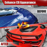 Rear High Wing Spoiler Fit for 2020 2021 2022 2023 Corvette C8 Models ABS Pla...