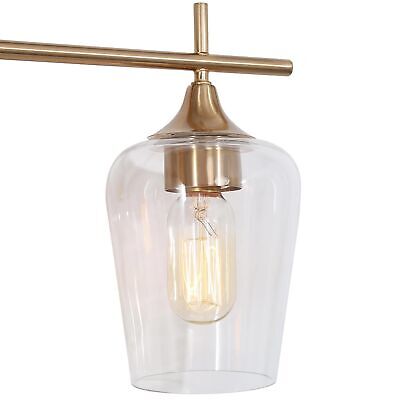 Durent Lighting Gold Bathroom Light Fixtures, Modern Electroplated Brass Vani...