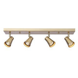 Globe Electric 64000046 4-Light Track Lighting, Matte Brass, Ceiling Light, T...