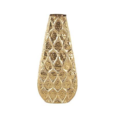 Deco 79 Metal Decorative Vase Centerpiece Vase with Peacock Inspired Design, ...