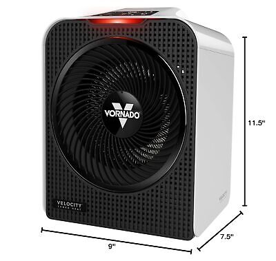 Vornado Velocity 5 Whole Room Space Heater with Auto Climate Control, Timer, ...