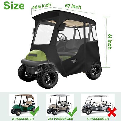 10L0L Deluxe Golf Cart Enclosure 2 Passenger for Club Car Precedent, Onward &...